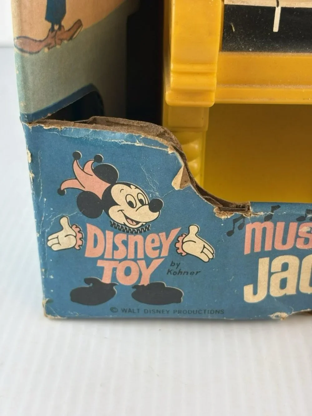 IOB Vtg 1973 Musical Mickey Mouse Jack in the Box KOHNER 711 Walt Disney Toy